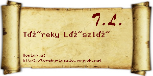 Töreky László névjegykártya